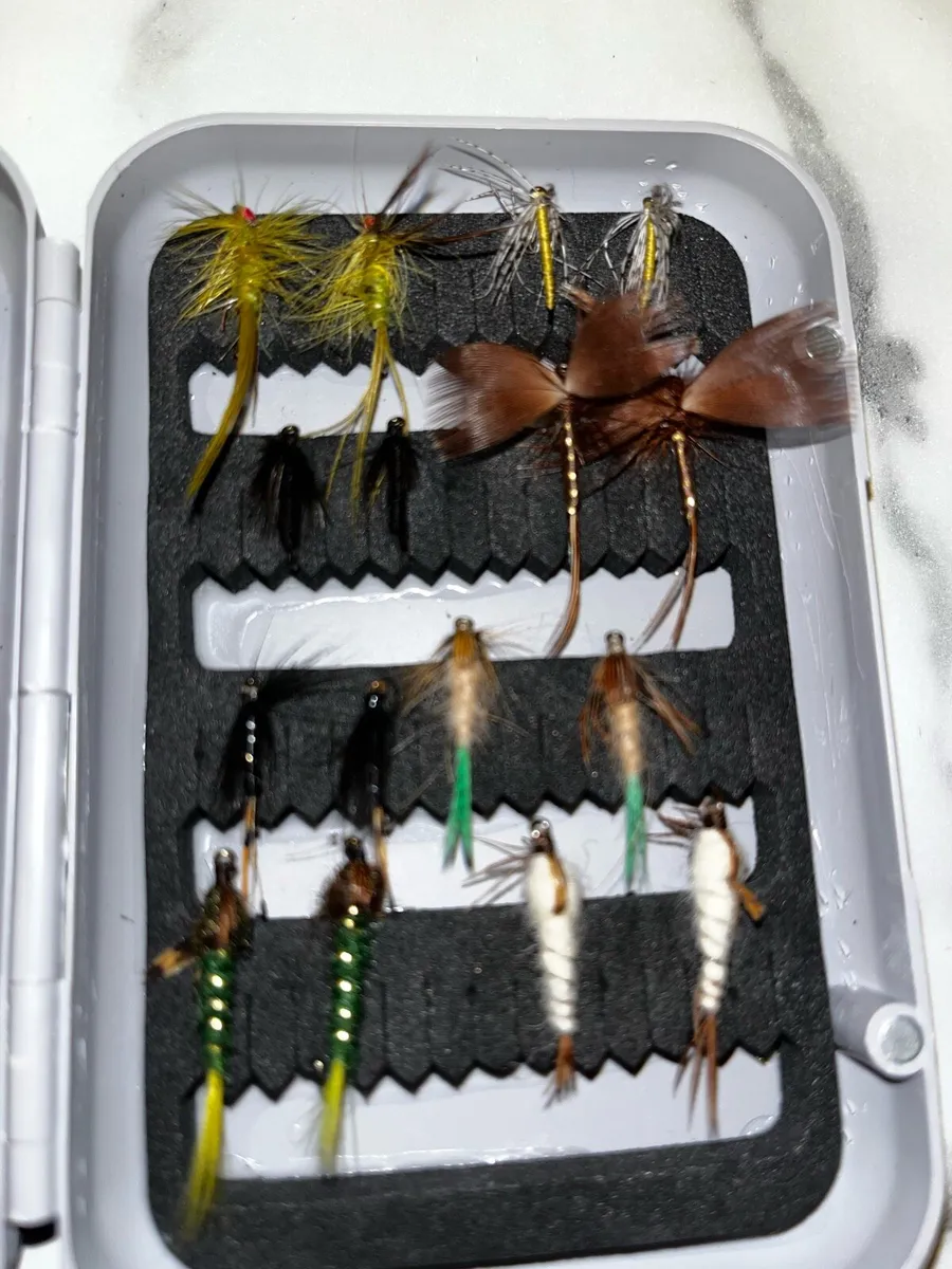 Fly fishing flies - 40 flies - with box - Image 3