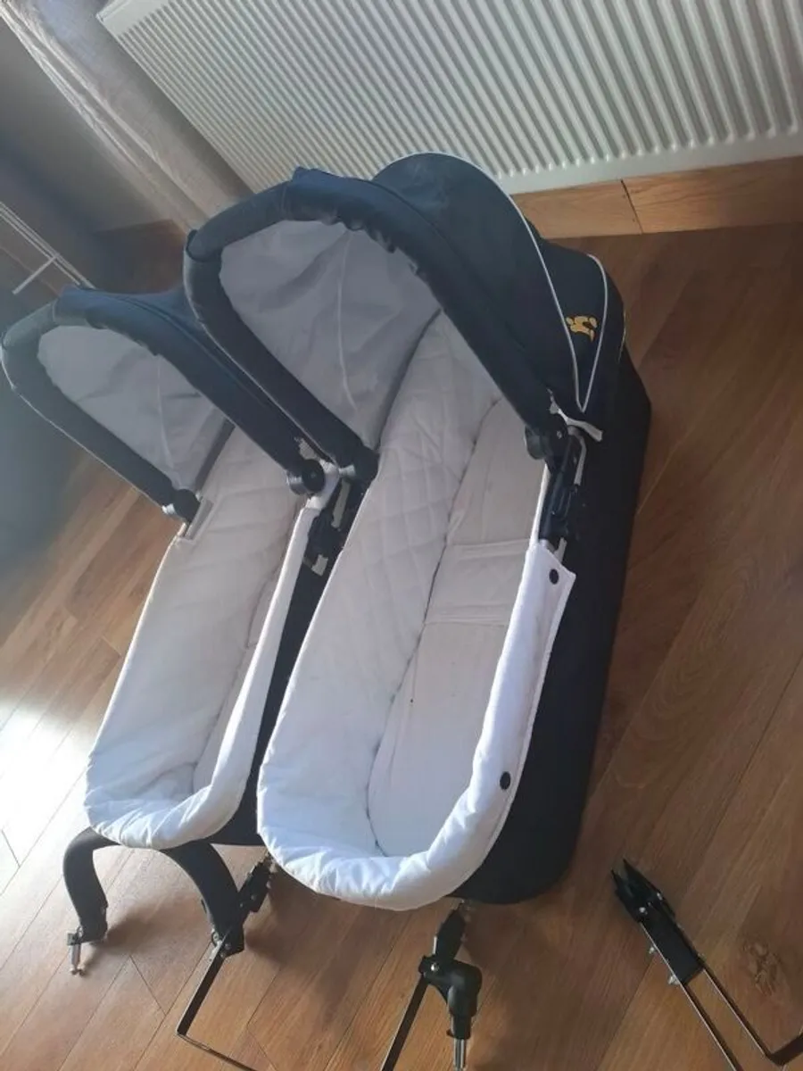 Twin Bassinets for Double Out & About Pram - Image 1