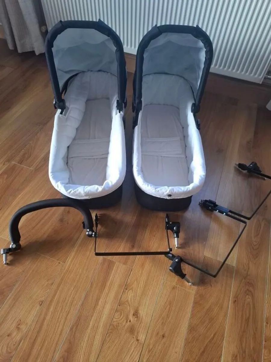 Twin Bassinets for Double Out & About Pram - Image 3