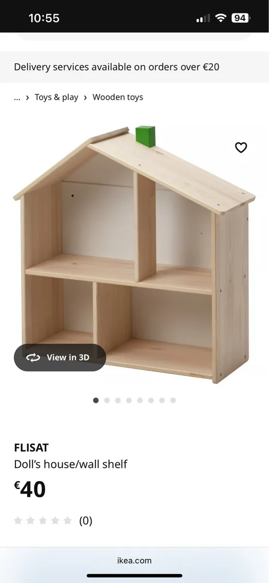 Shelving Unit Doll house shape shelves - Image 3