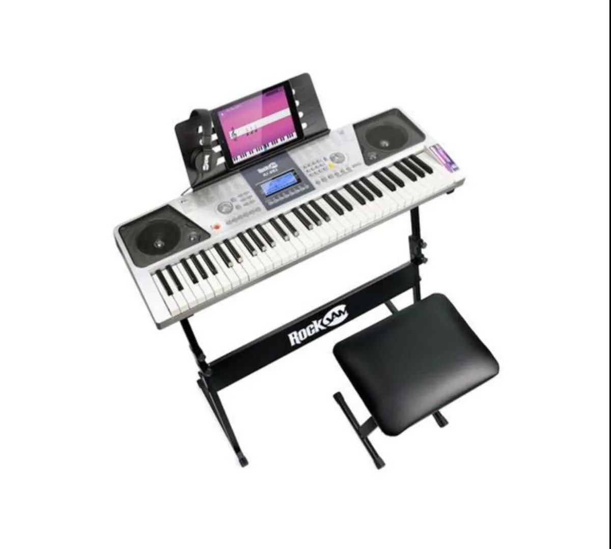 RockJam RJ-661 Piano Keyboard & Stand - Image 1