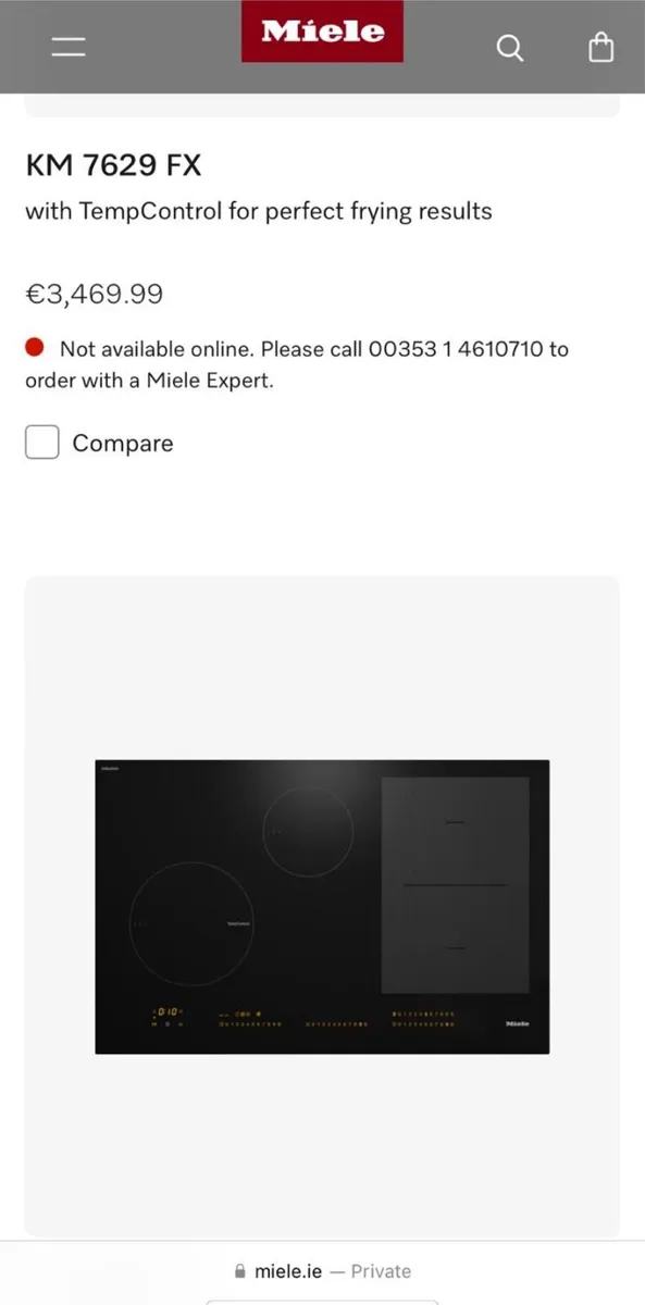 Miele Induction Hob (90cm) - Image 2