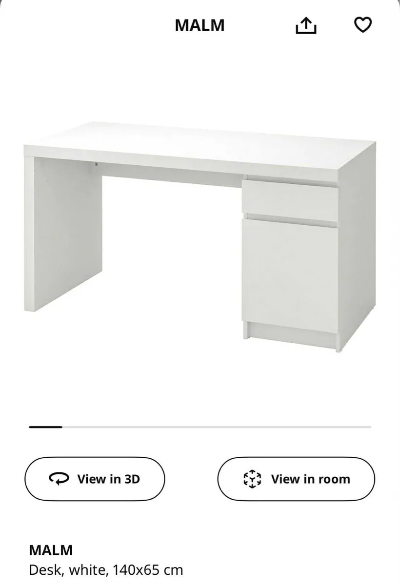 IKEA MALM desk - Image 1