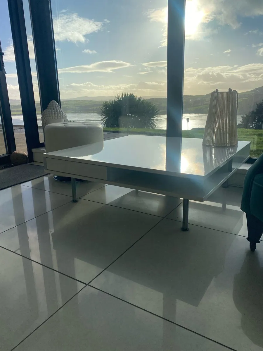 conservatory furniture and white glass table - Image 4