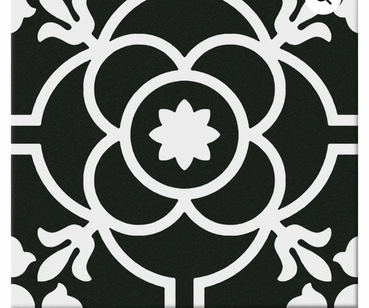 Kitchen Bathroom Tiles Black White - Image 1