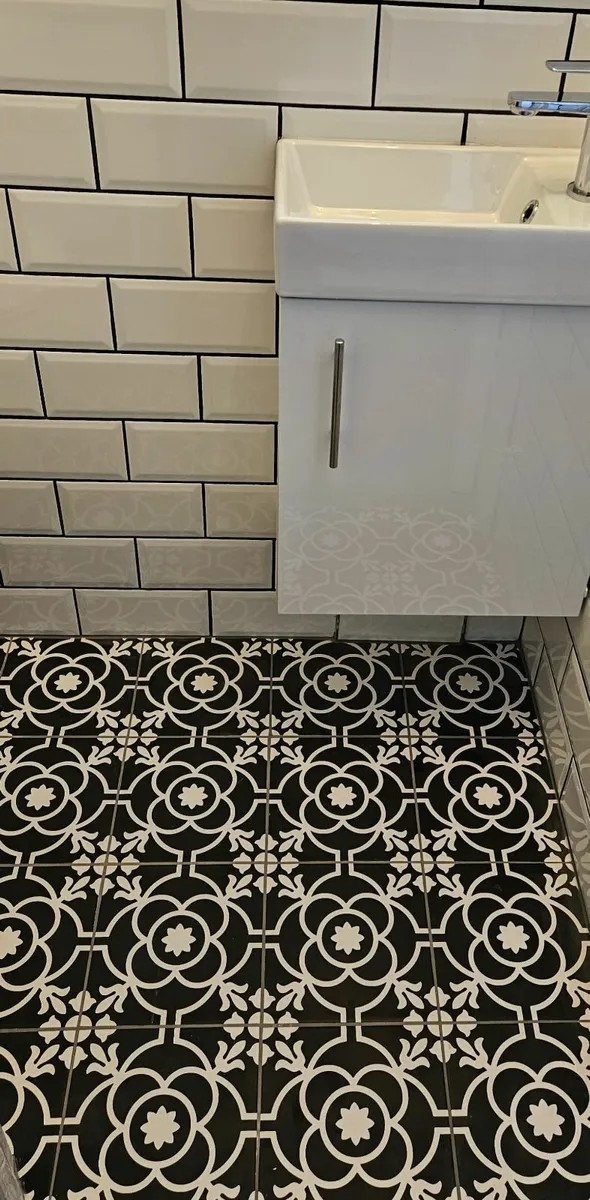 Kitchen Bathroom Tiles Black White - Image 4