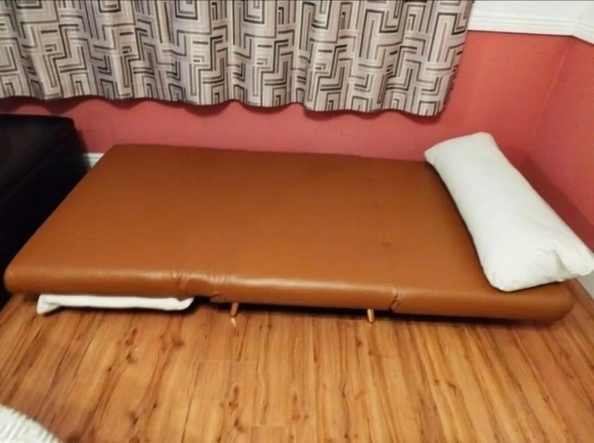 Large Single Large 1 Seater Sofa Bed, Tan/SOFA BED - Image 2