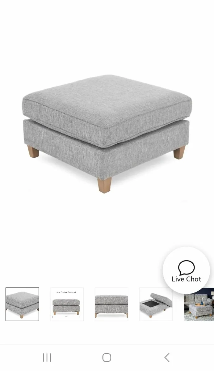 Ez living Aria footstool dark grey - Image 4