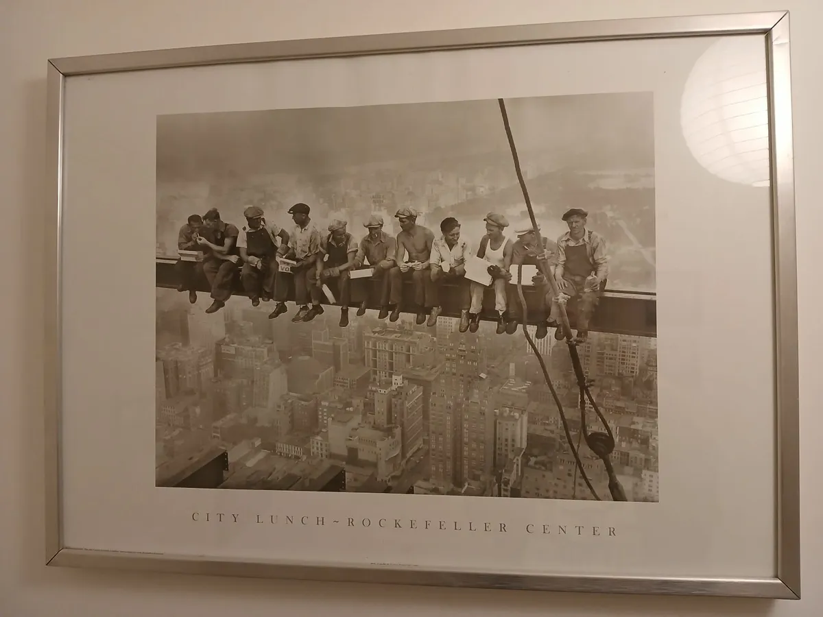 Large framed print City lunch Rockefeller Center
