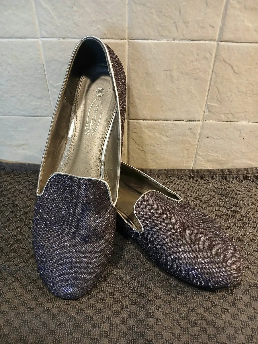 Purple glitter loafers - Image 1