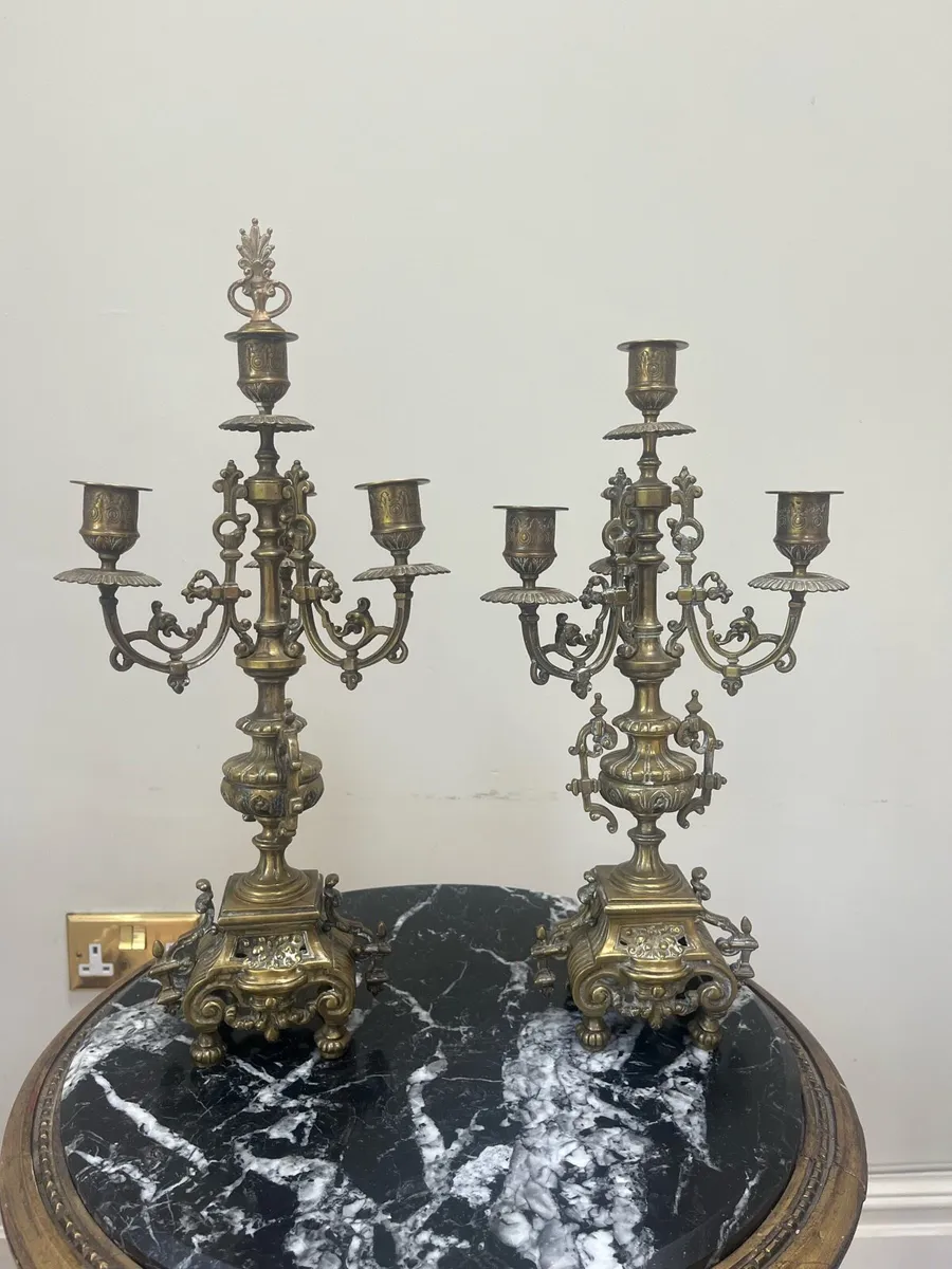 Brass candelabra - Image 1