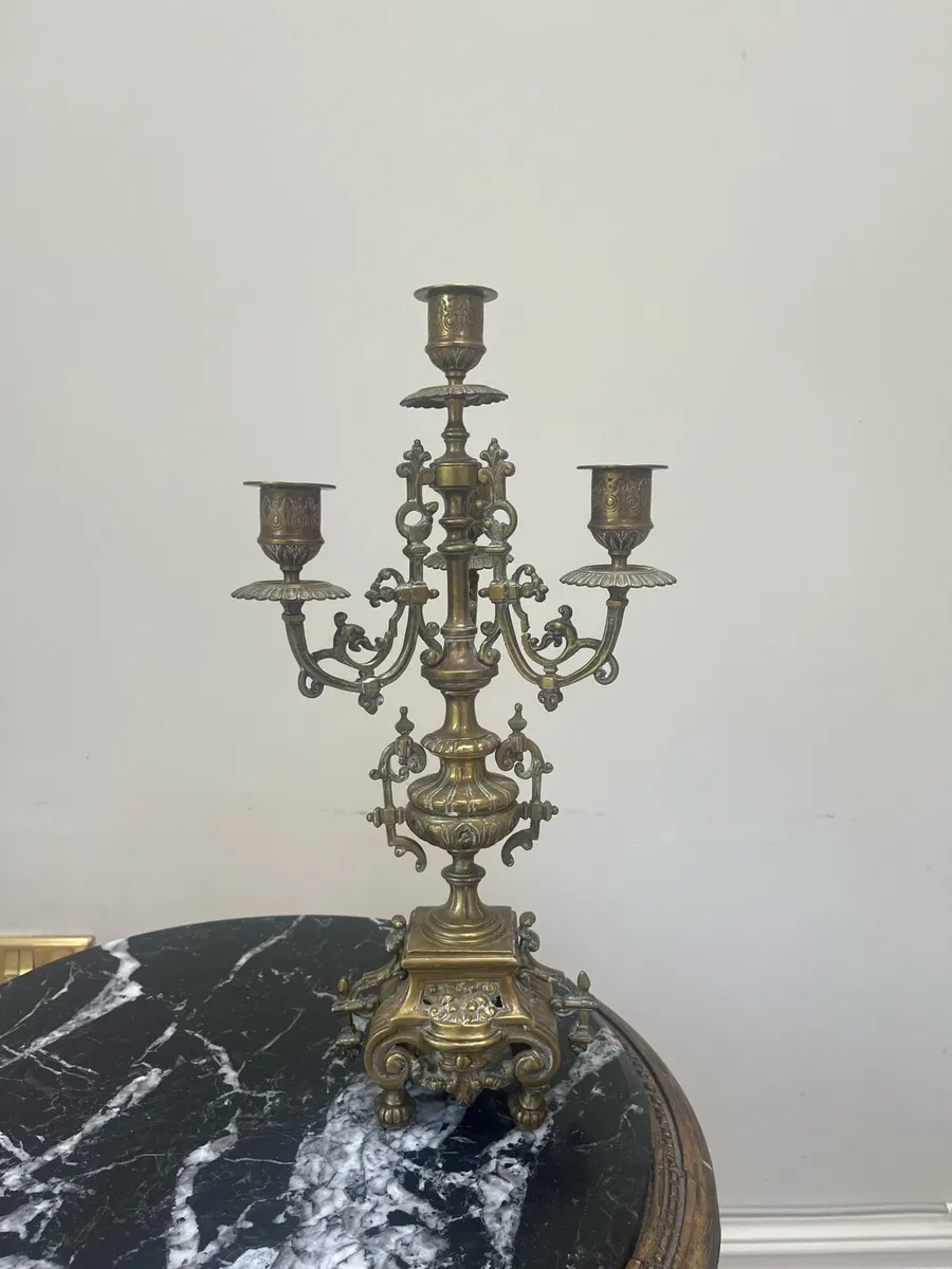 Brass candelabra - Image 3