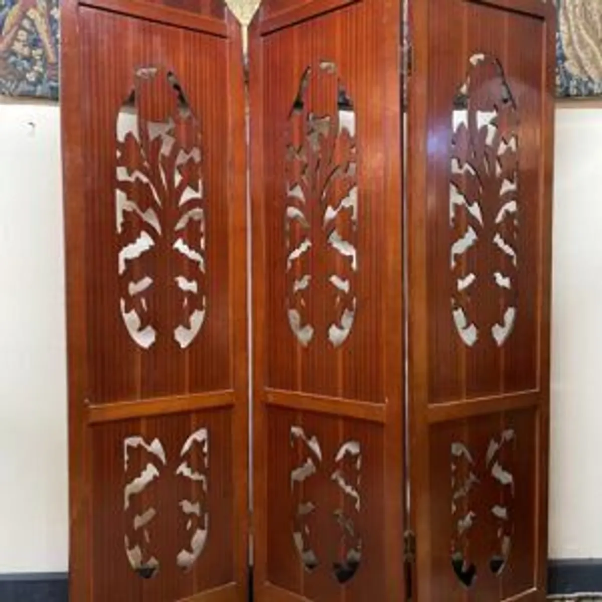 Vintage Wooden Folding Screen - Image 1