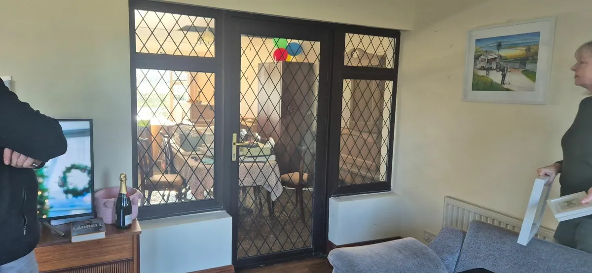 Tudor Lead Glass patio door and side window for sa - Image 2