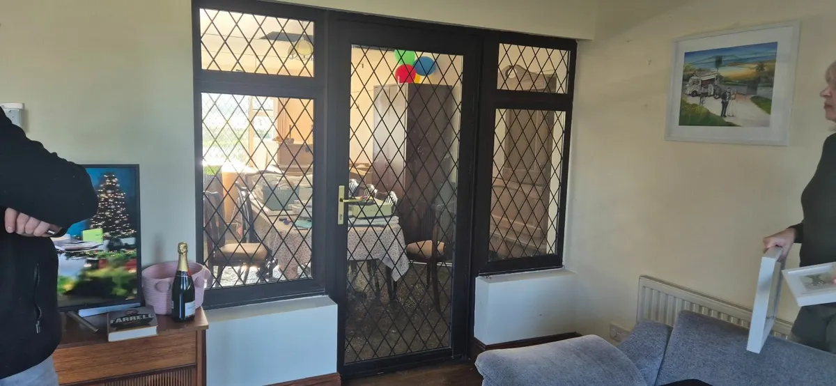 Tudor Lead Glass patio door and side window for sa - Image 3