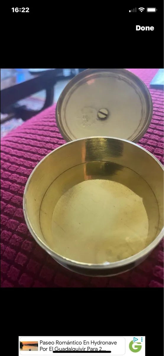 Vintage Brass/ Copper/ Mother of  Pearl Ring Box - Image 4