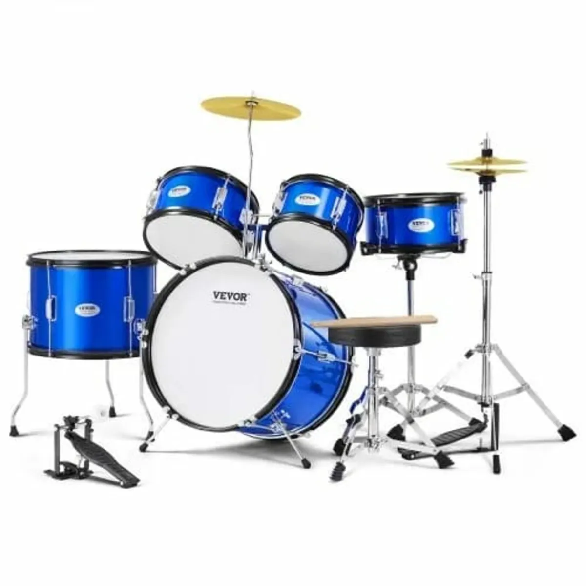 Kids Drum Set, 5-Piece, 16 in Beginner Full Drum S - Image 1