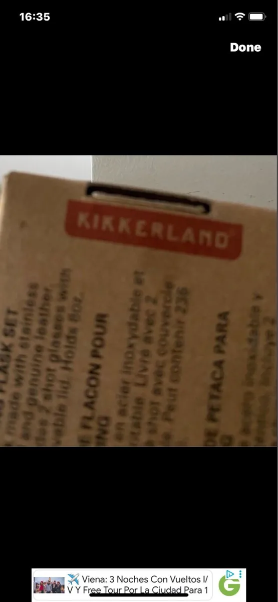 Stainless Steel & Leather Flask Set - Image 4