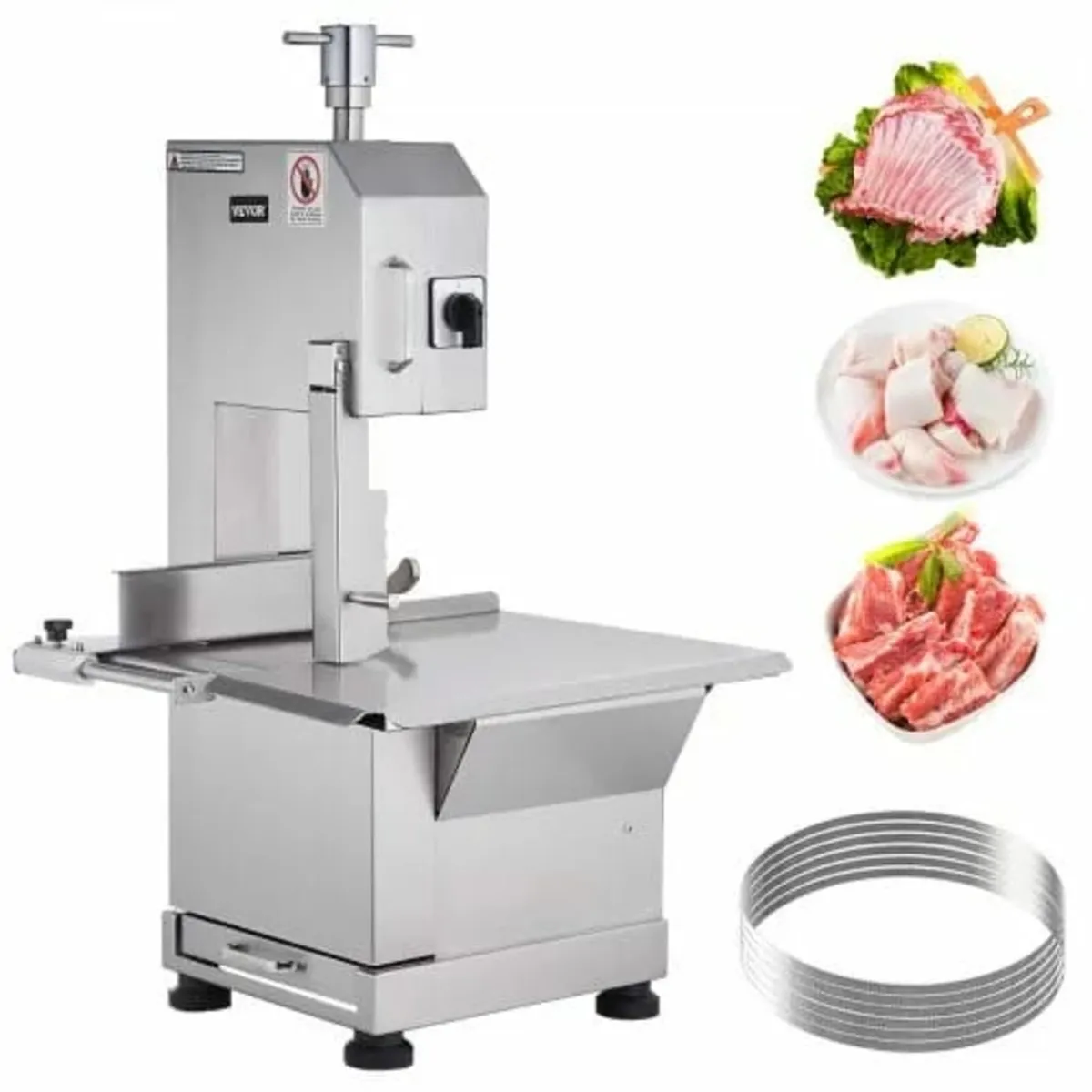 2200W Commercial Electric Meat Bandsaw Stainless S - Image 1