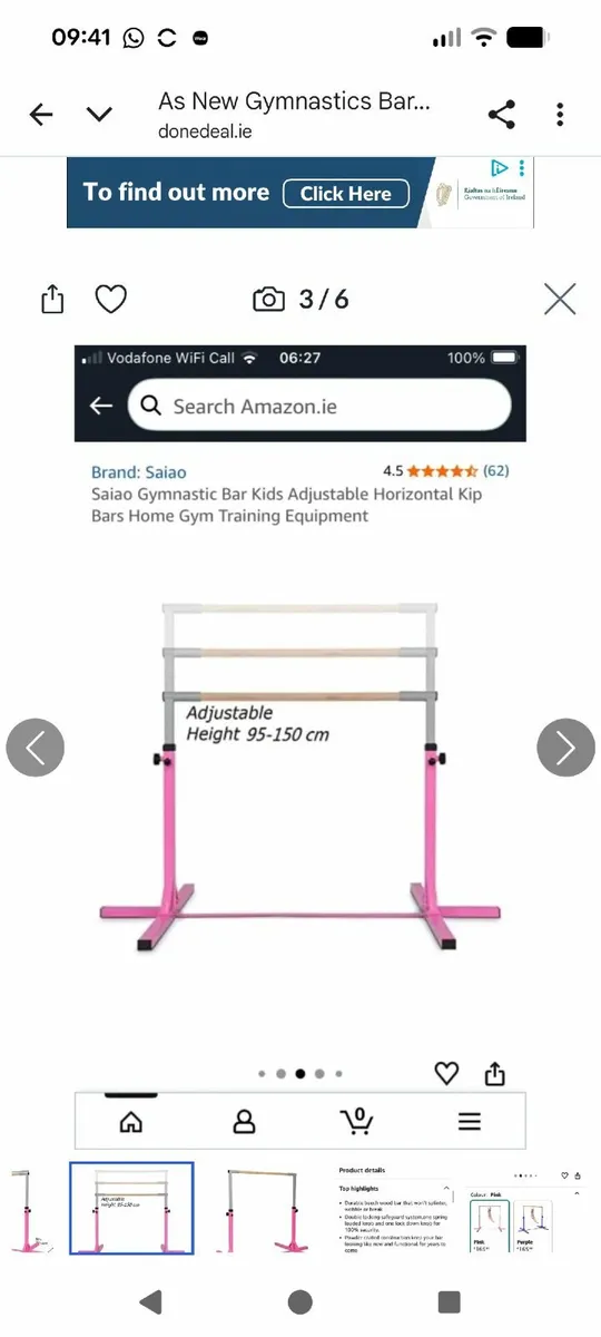 Gymnastics bar - Image 1