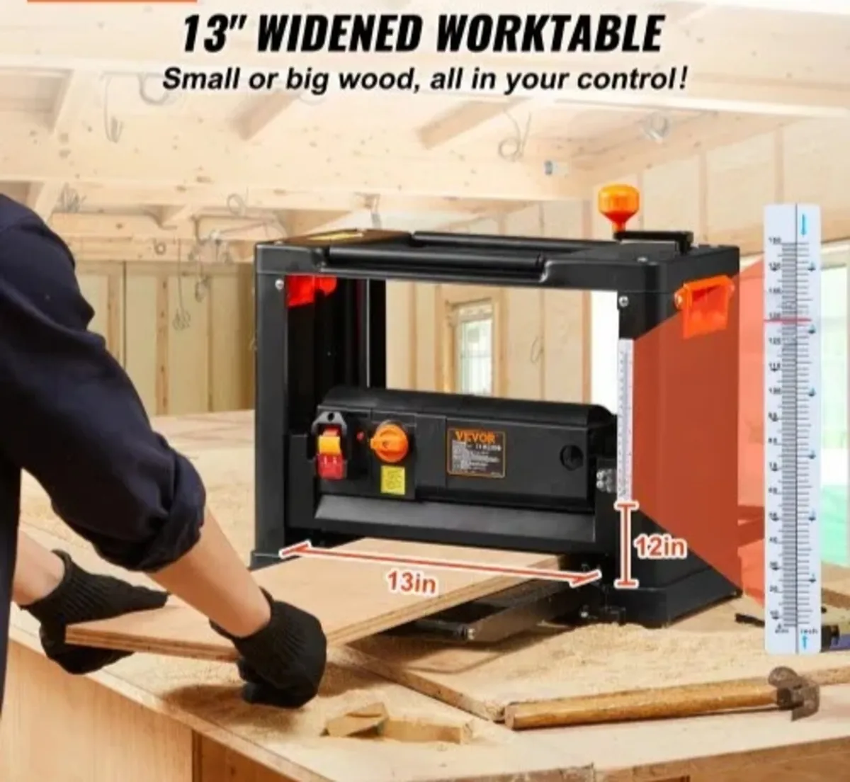 Thickness Planer, Two Speed, 33 cm Width Worktable - Image 4