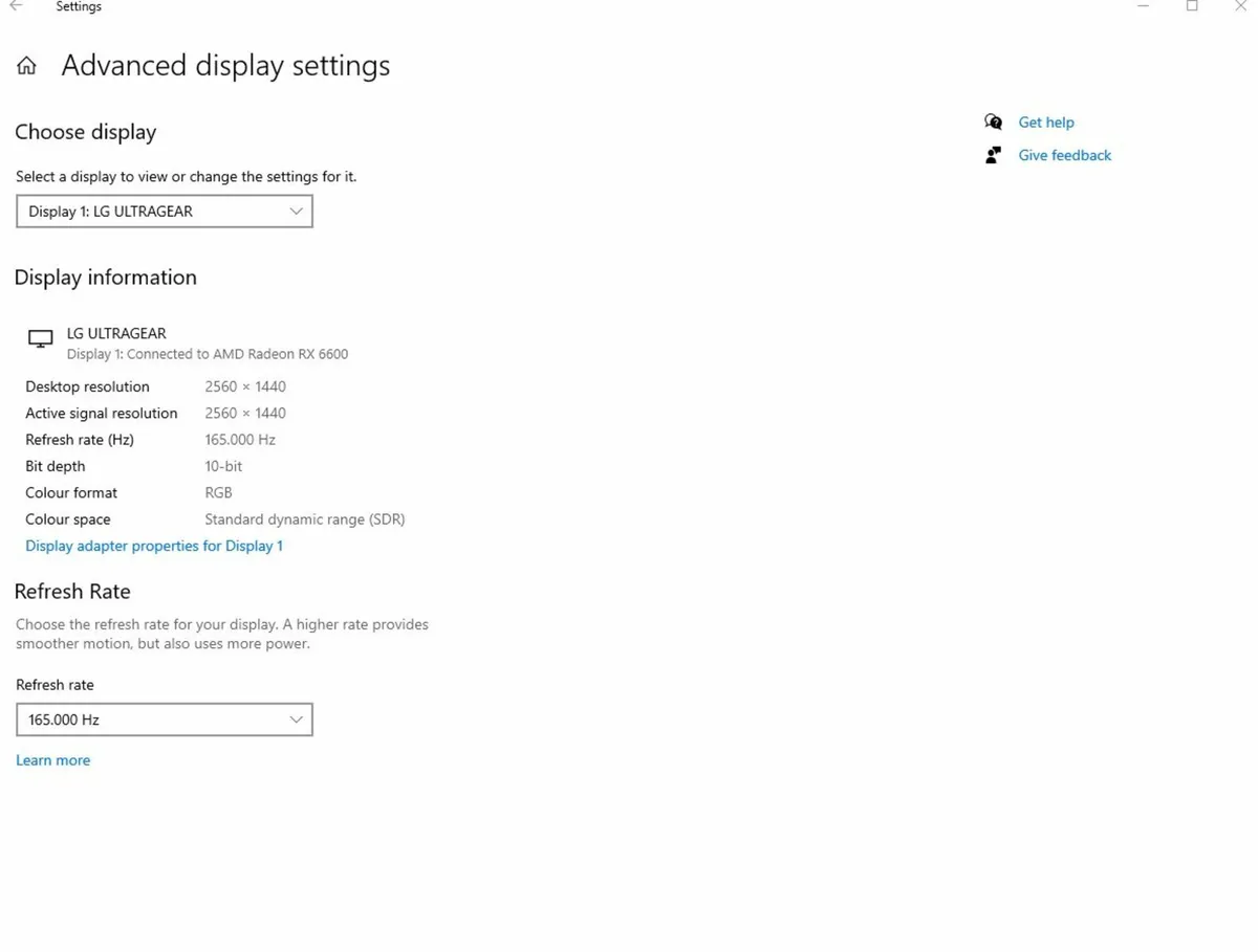 LG Ultragear Monitor 2560x1440 165Hz - Image 1