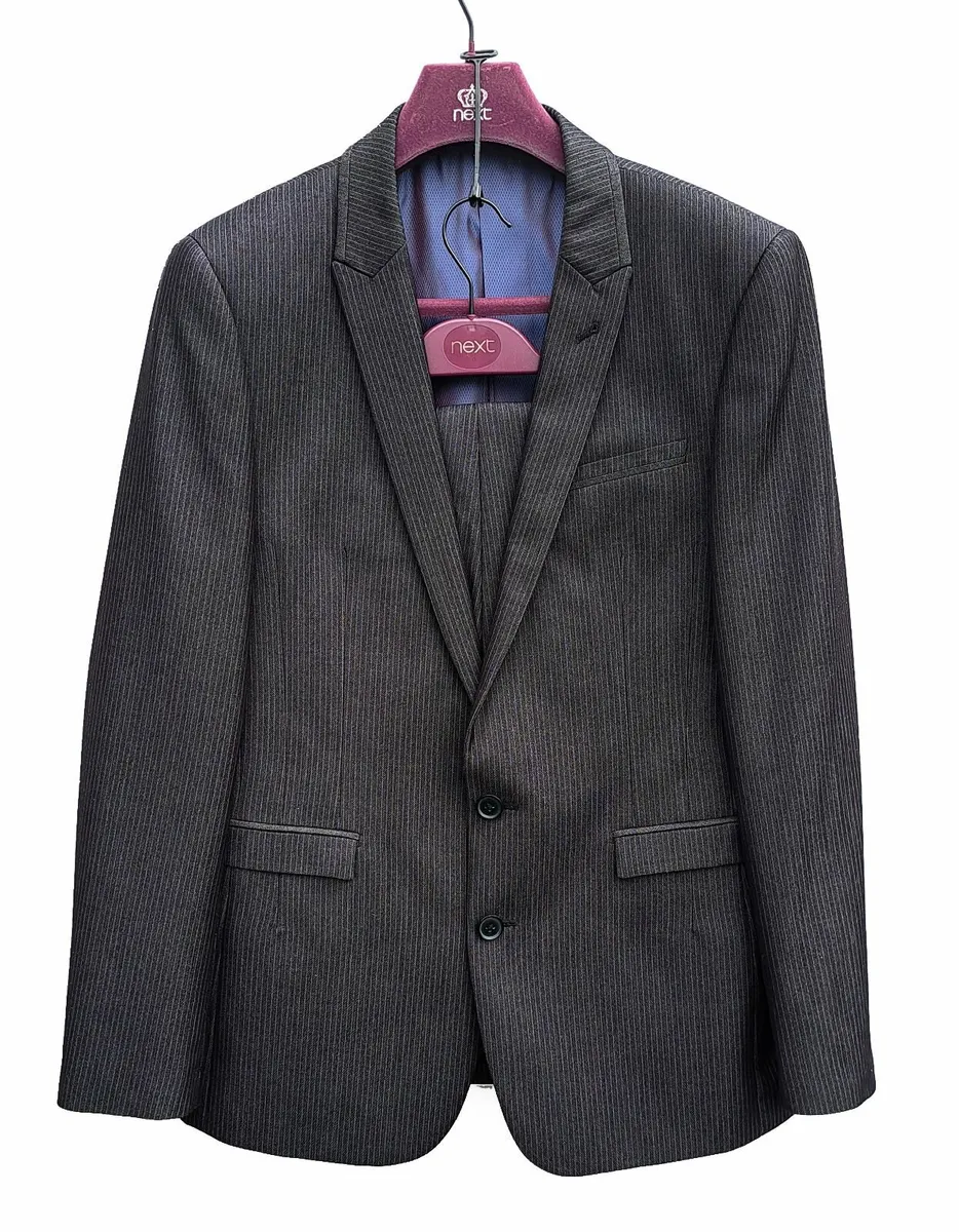 NEXT Men's Pinstripe Suit, Jacket 38S Trousers 32L - Image 1