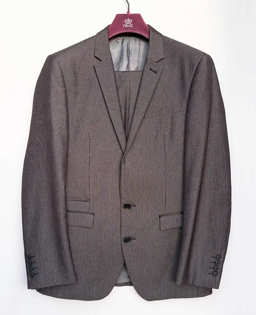 NEXT Men's Pinstripe Suit, Jacket 38S Trousers 32S - Image 1