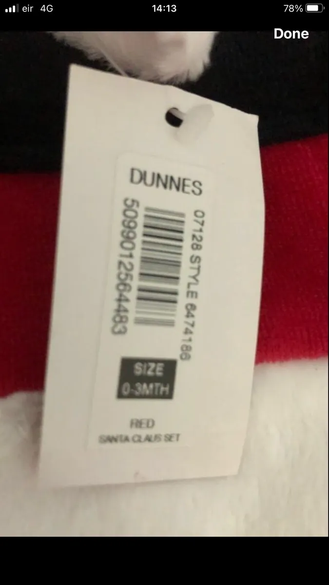 Boys BNWT Xmas suit 0/3 mths €4 - Image 3