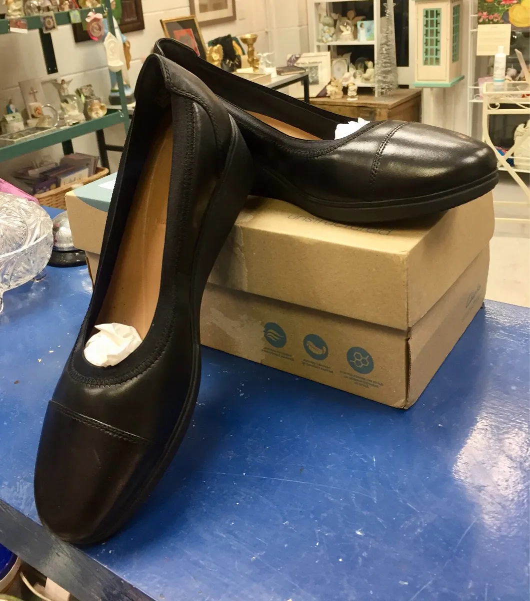 Clarks Leather Wedges - Image 1