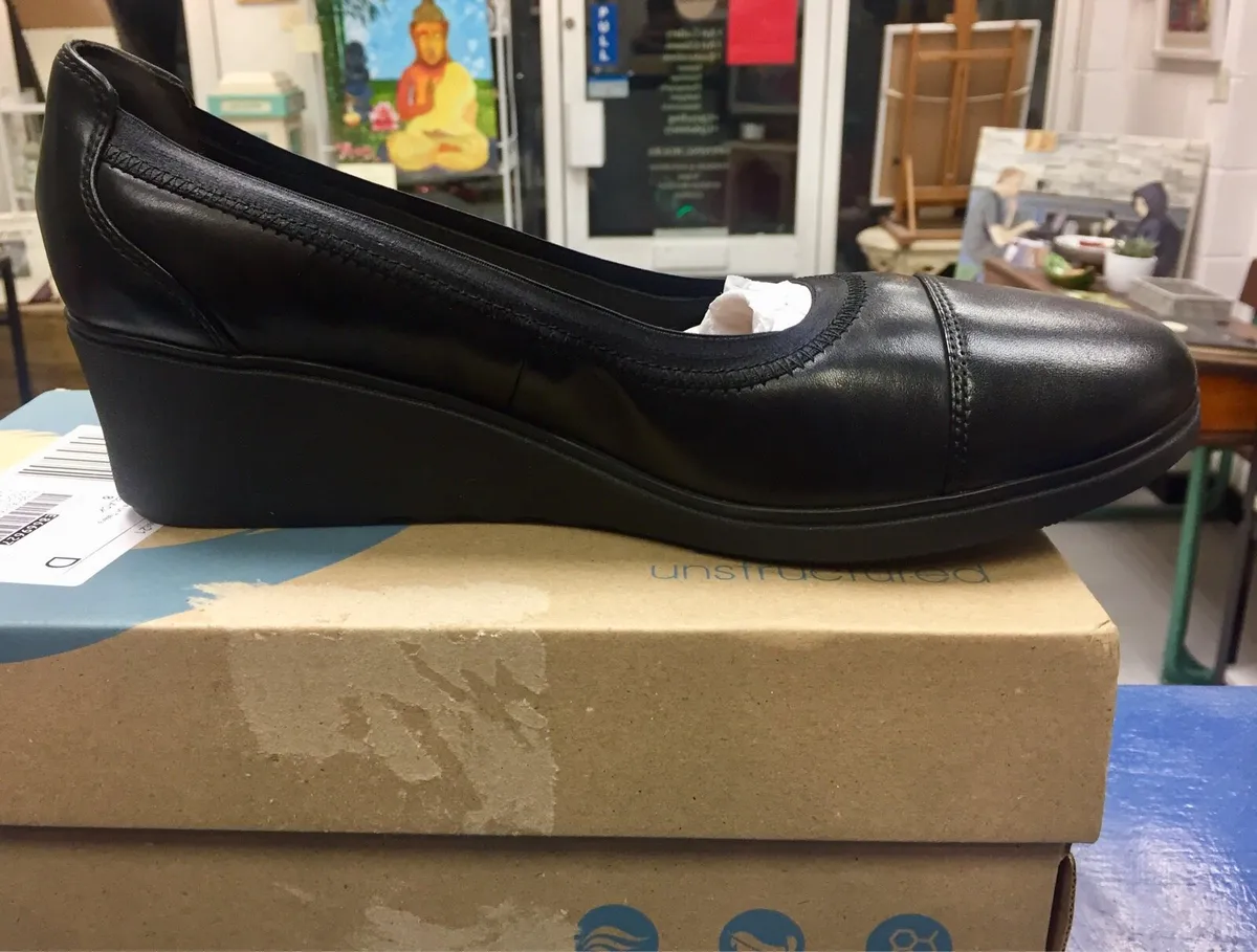 Clarks Leather Wedges - Image 2