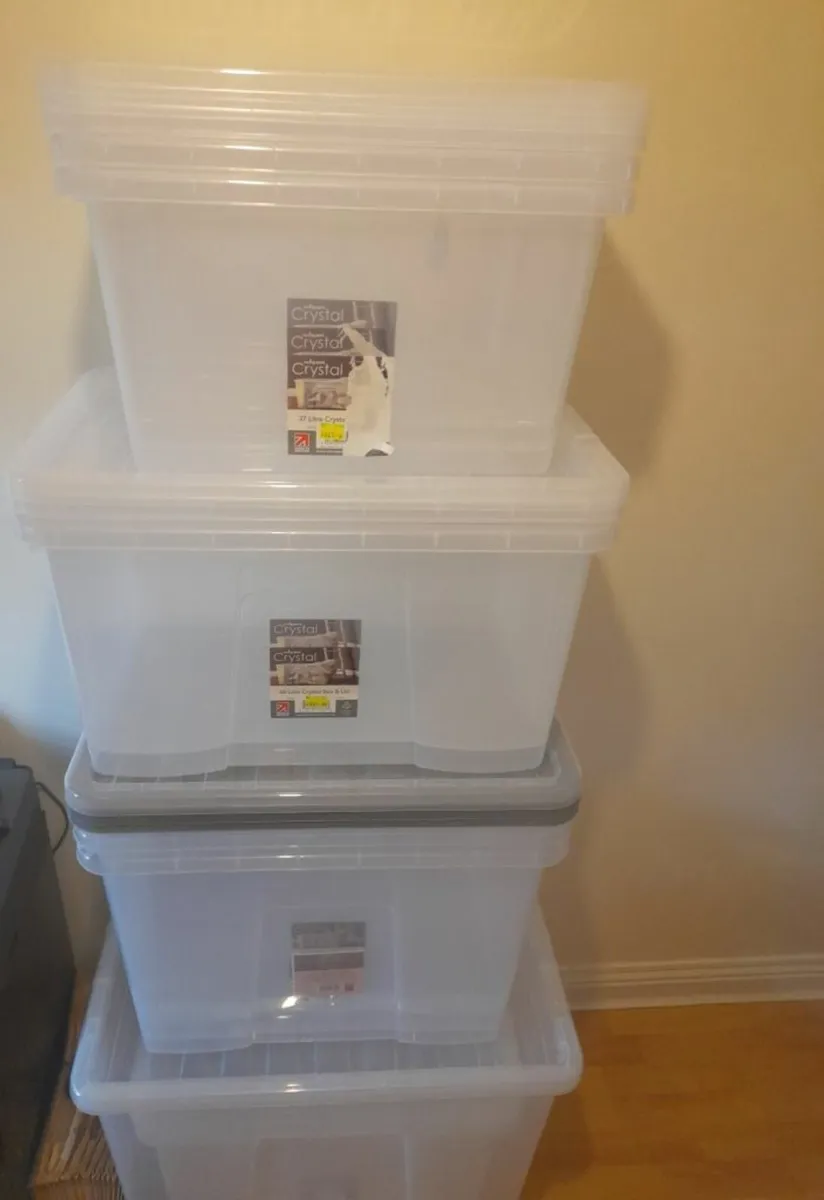 Plastic storage boxes