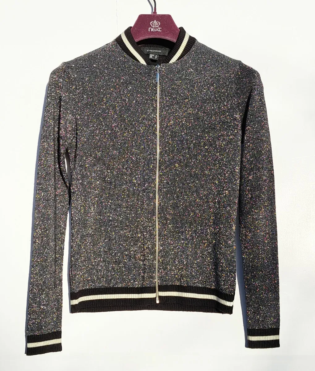 ATMOSPHERE Girls Black Sparkle Cardigan Age 11-12 - Image 1