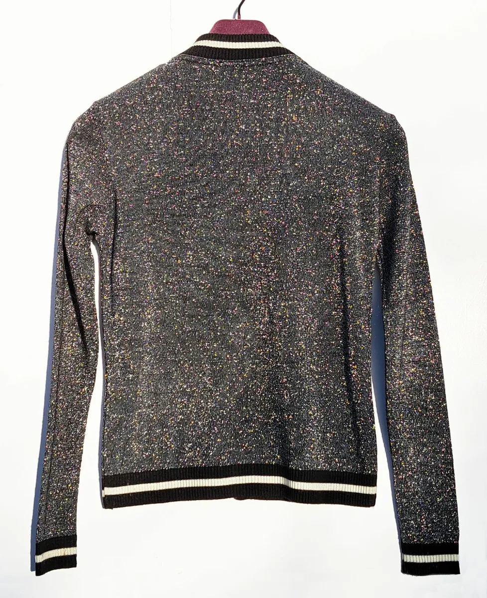 ATMOSPHERE Girls Black Sparkle Cardigan Age 11-12 - Image 2
