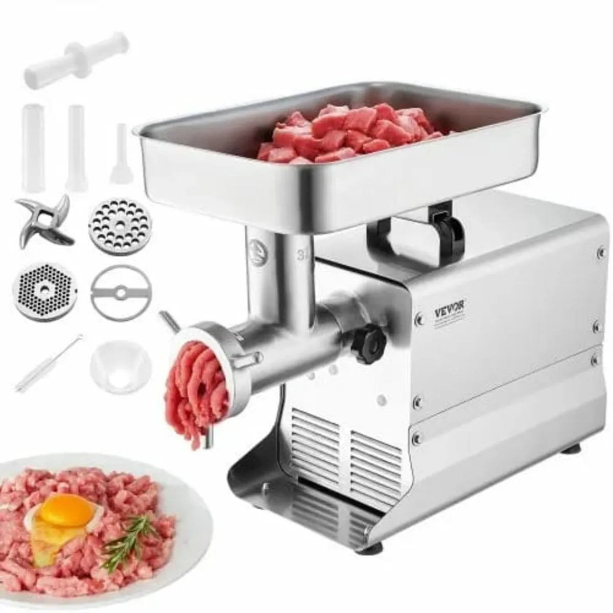 Meat Grinder, 21 Lbs/Min Capacity Electric Meat Gr - Image 1