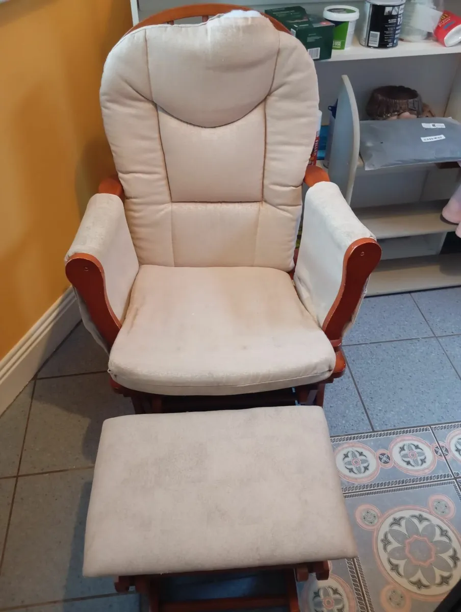 Rocking chair and matching  footstool