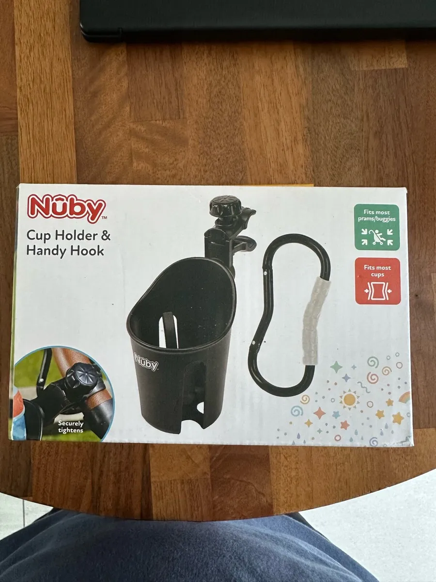 Nuby cup holder and buggy clip - Image 1