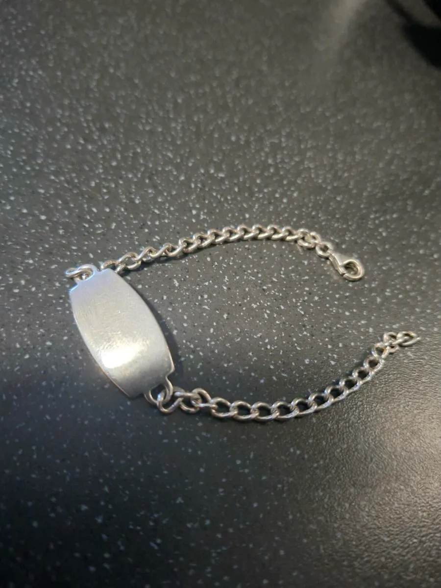 Vintage Silver Identity Bracelet - Image 4