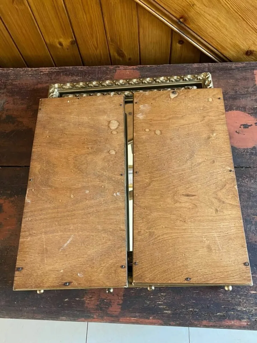 Vintage giltwood framed folding triptych Mirror - Image 3