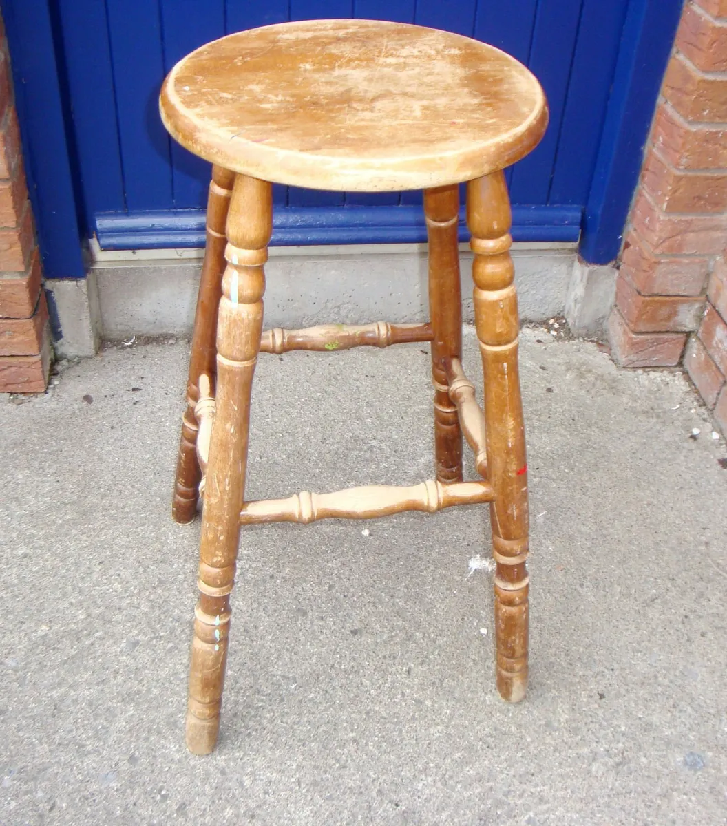 High stool vintage plant stand - Image 4