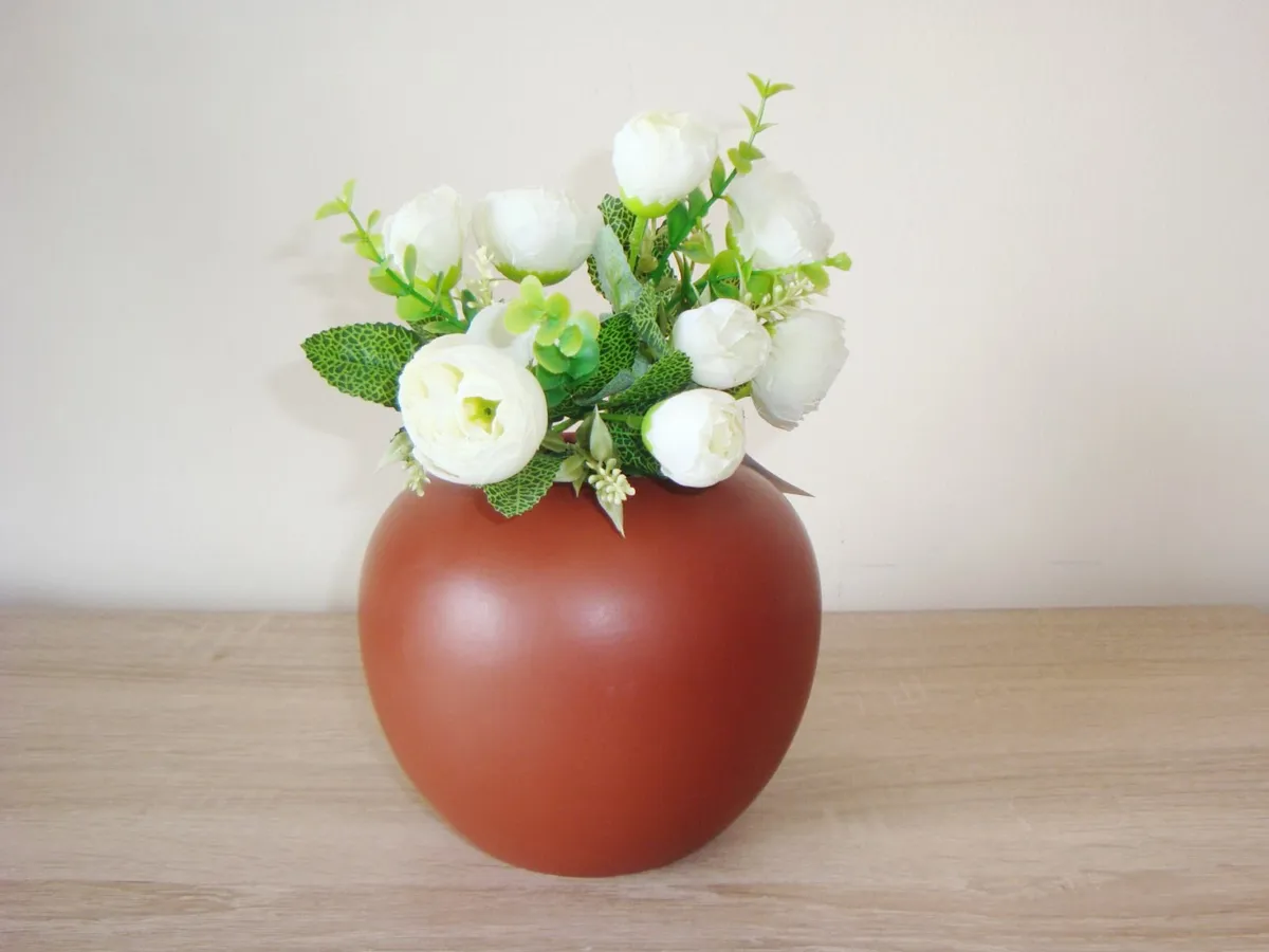 Brown vase H13cm - Image 1