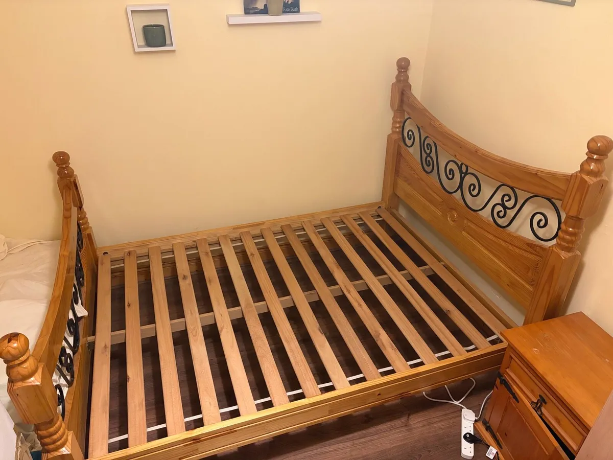 Bed Frame (Double, Wood) - Image 1