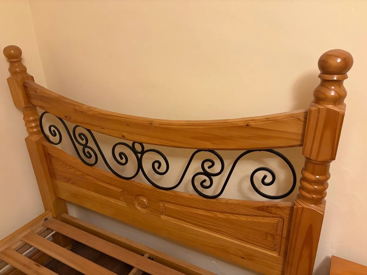 Bed Frame (Double, Wood) - Image 2