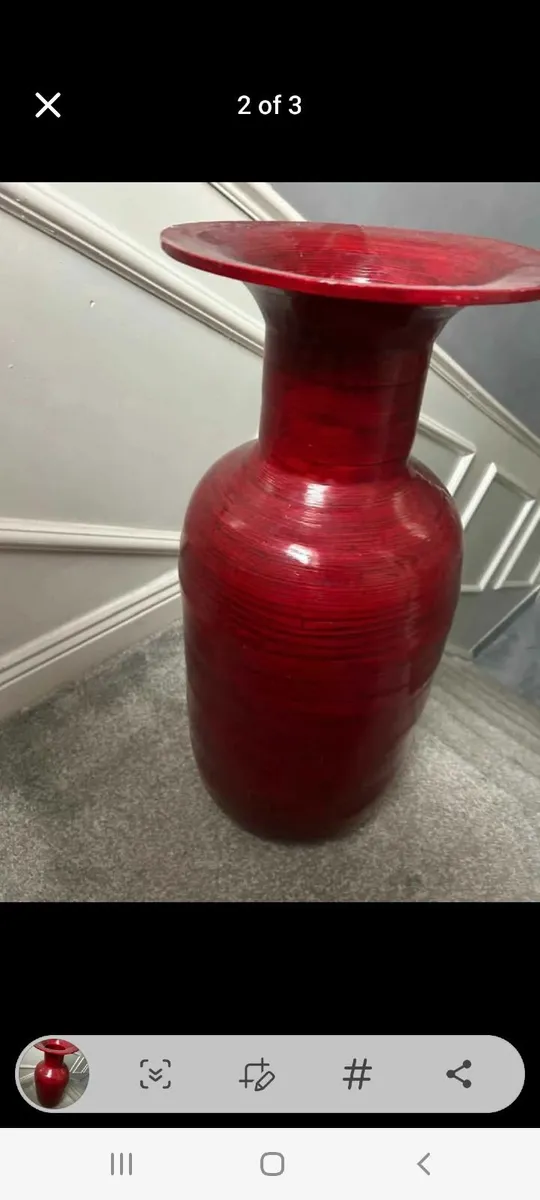 Bamboo wood floor oil vase - Image 1