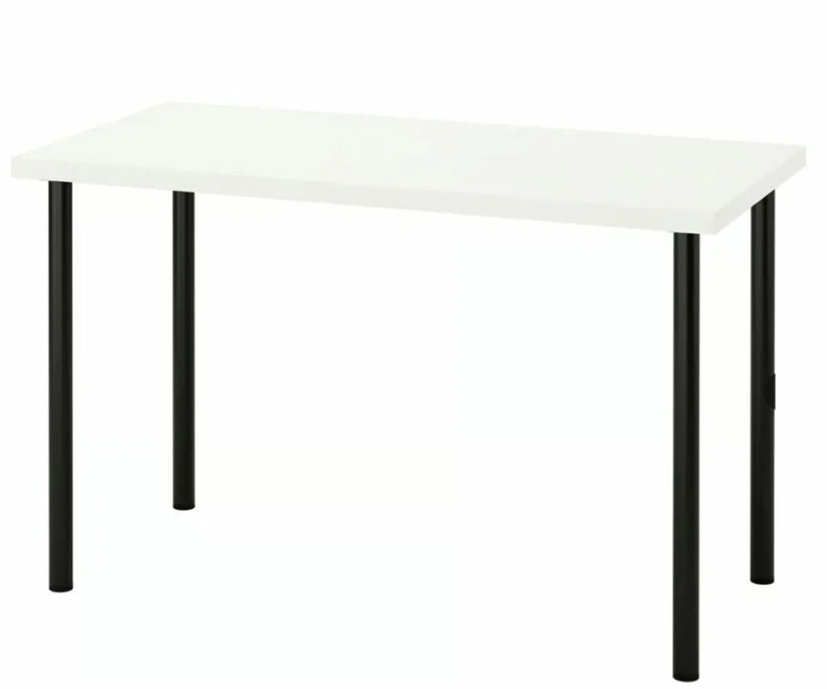 LAGKAPTEN / ADILS desk with ADDE chair black - Image 1