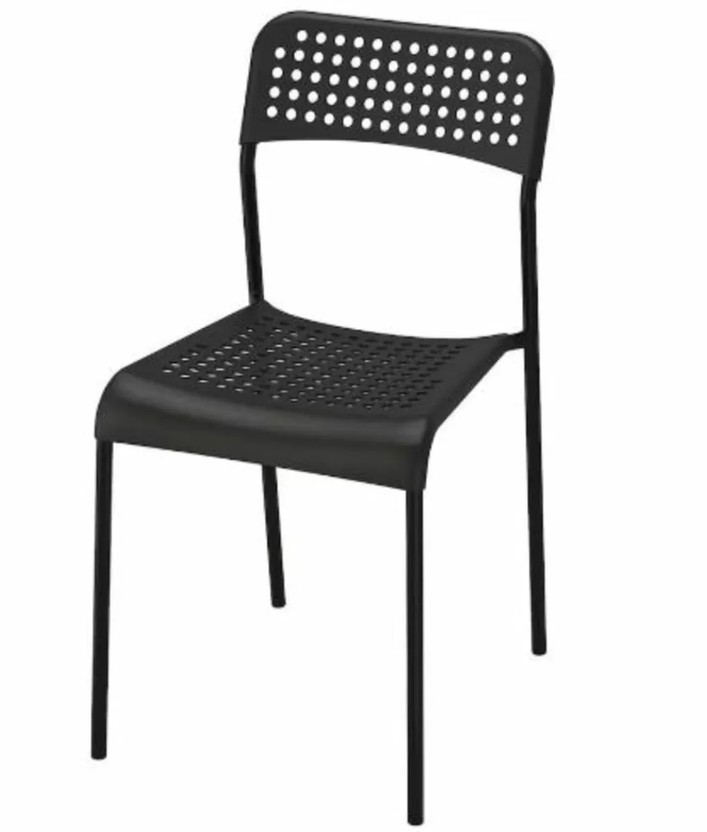 LAGKAPTEN / ADILS desk with ADDE chair black - Image 2