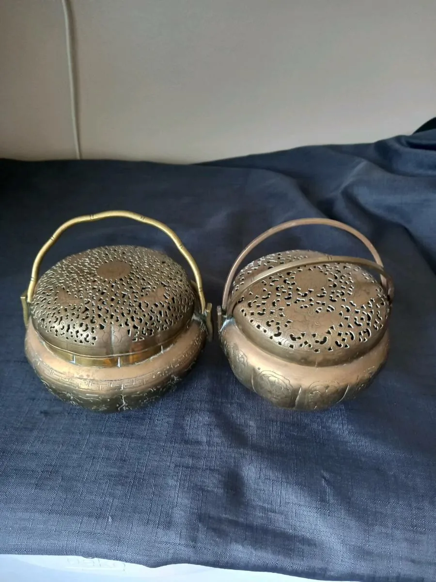 2 Old Chinese Hand Warmers - Image 1