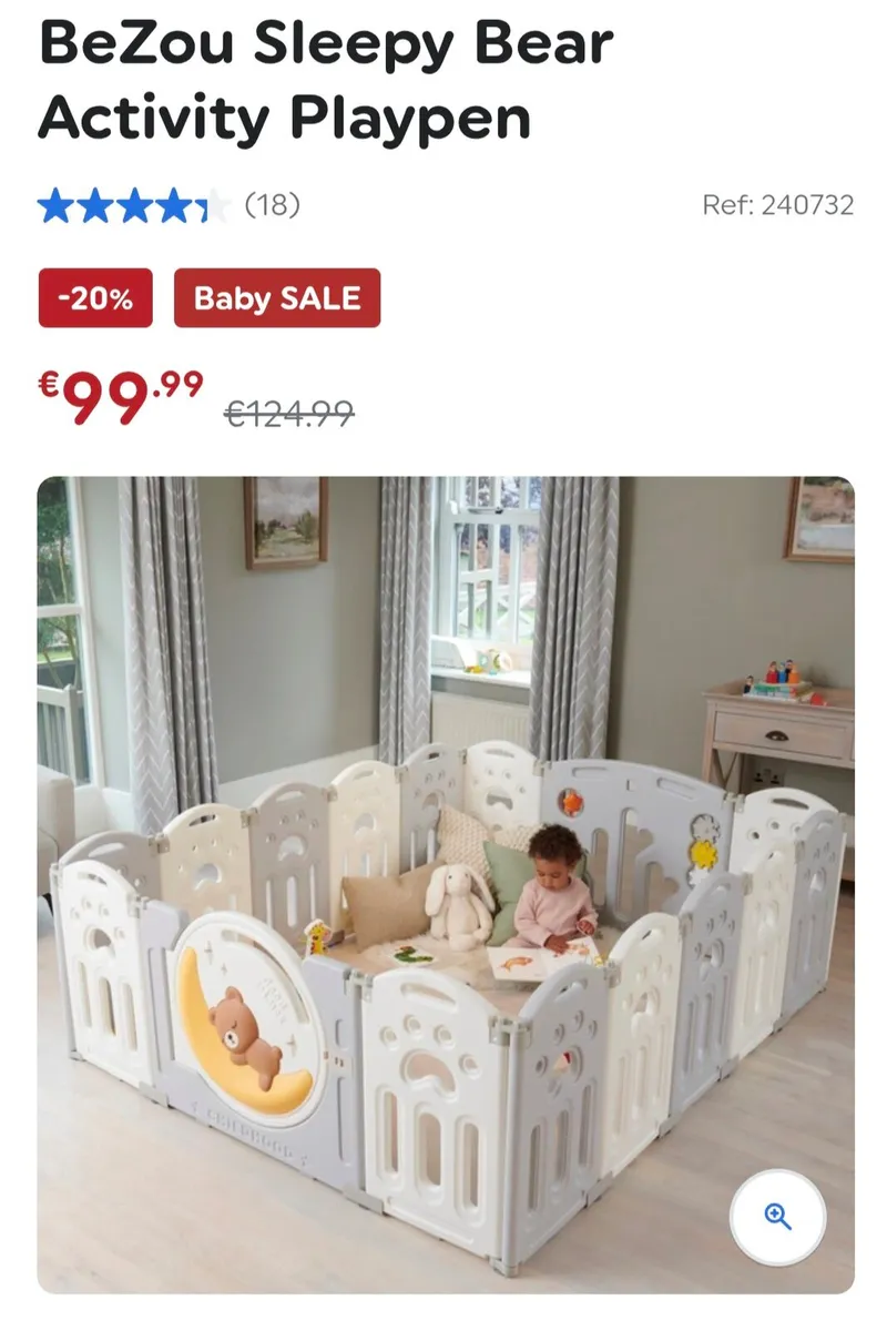 BeZou Sleepy Bear Activity Playpen - Image 3