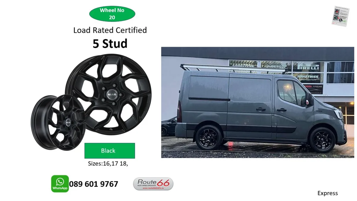 PEUGEOT PARTNER ,CITROEN BERIINGO , ALLOY WHEELS - Image 2