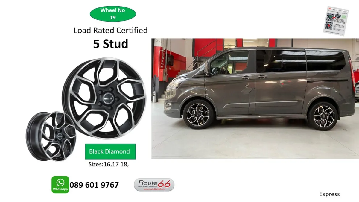 PEUGEOT PARTNER ,CITROEN BERIINGO , ALLOY WHEELS - Image 1